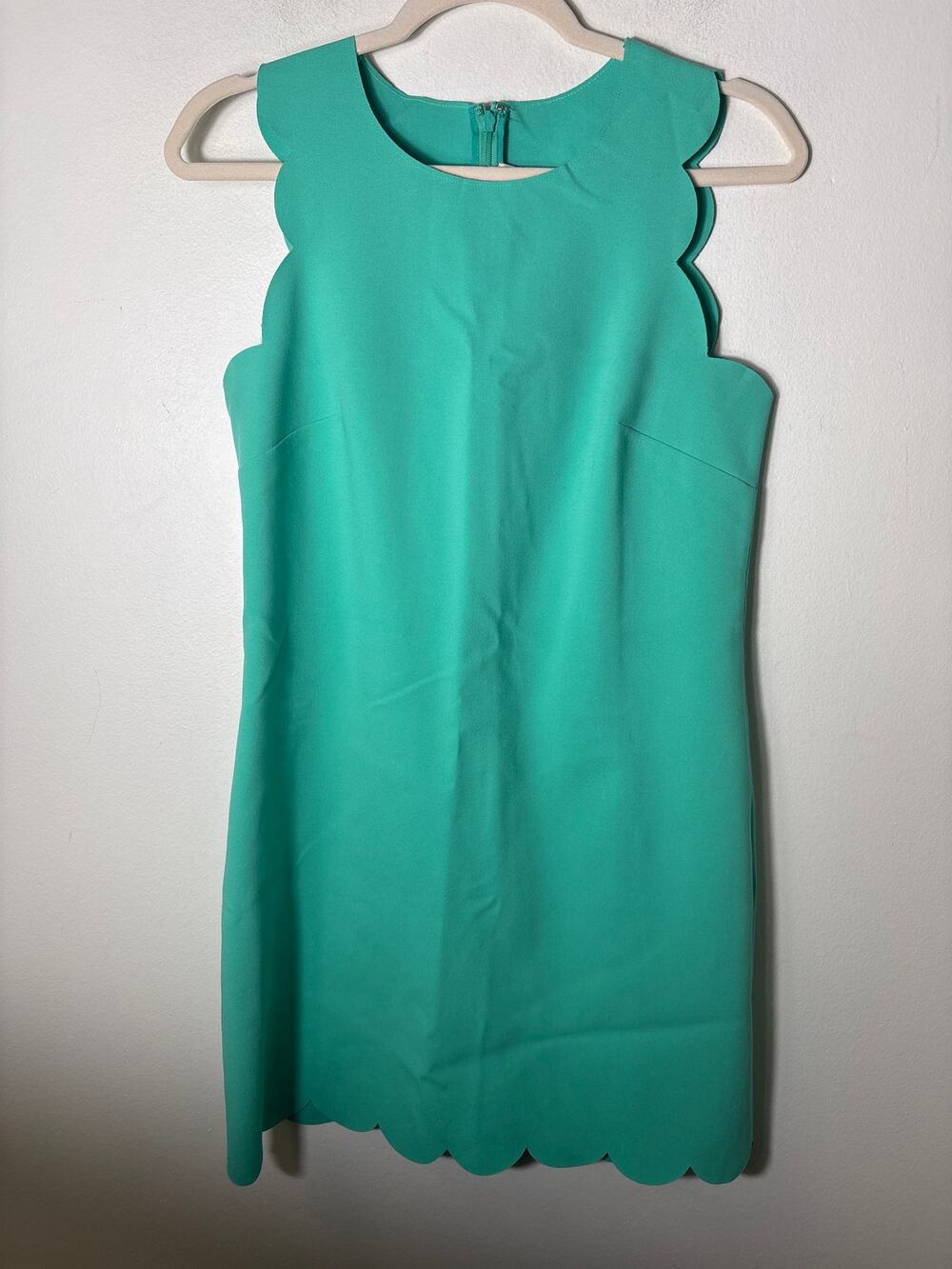 J.Crew Mint Scalloped Shift Dress Sz 4